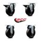 Service Caster 4'' Phenolic Wheel Swivel Top Plate Caster Set with 2 Posi Brakes 2 Rigid, 4PK SCC-20S414-PHS-PLB-2-R-2 - alternate 3